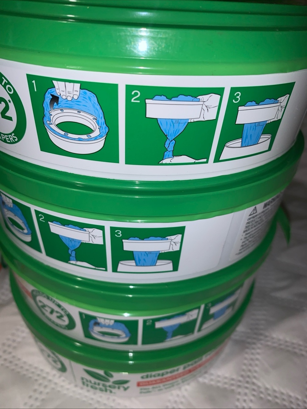 Nursery Fresh 7 Layer Diaper Pail Refill Rings for Diaper Genie (9 Pk) - Picture 3 of 3